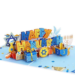 Happy Hanukkah 3D Pop Up Card Jewish Holiday Cards