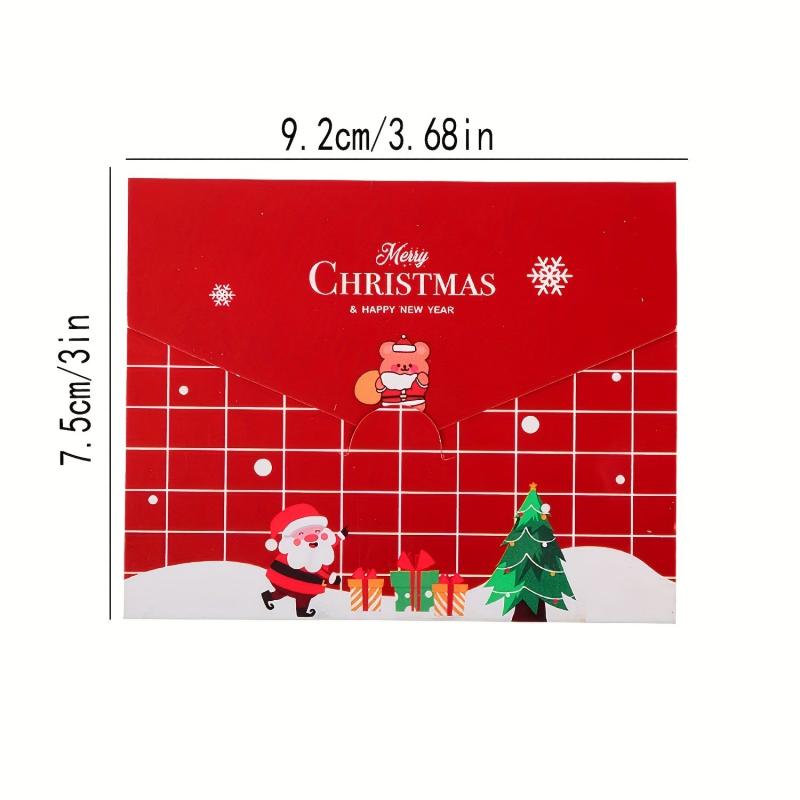 6pcs Cartoon Christmas Small Greeting Cards Fun Christmas Series Half fold Cards