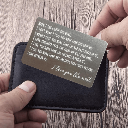 Metal Wallet Card Thanksgiving Gift On Confession Wallet Insert Card