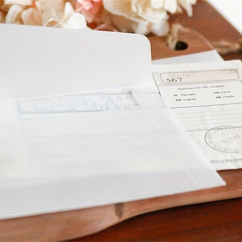 30Pcs Vintage Translucent Vellum Envelopes DIY Gift Wallet Envelope