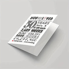 50th Birthday Card & Decorations Set - 50 Years Celebration - Men & Women