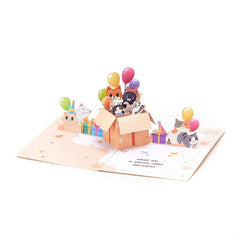 Funny Cat Happy Birthday Pop Up Card For Parents Friends Siblings