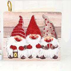 16pcs Christmas Cartoon Lanyard Greeting Cards with Rope