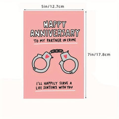 Funny Anniversary Card Romantic Spouse Humor Married Couples Card With Envelope