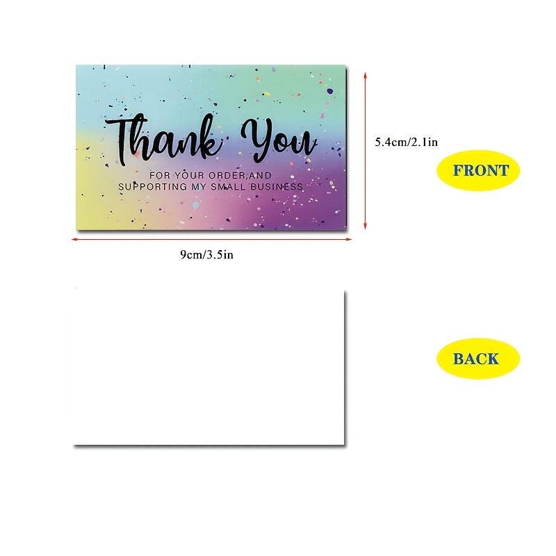 Pack of 50 Thank You Cards - 8.89 x 5.33 cm