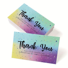 Pack of 50 Thank You Cards - 8.89 x 5.33 cm