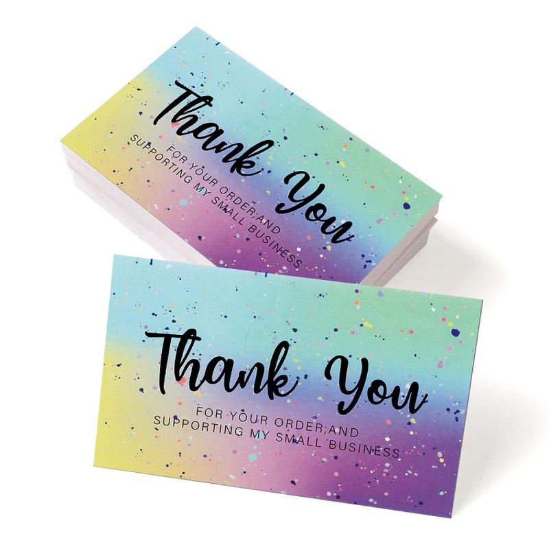 Pack of 50 Thank You Cards - 8.89 x 5.33 cm