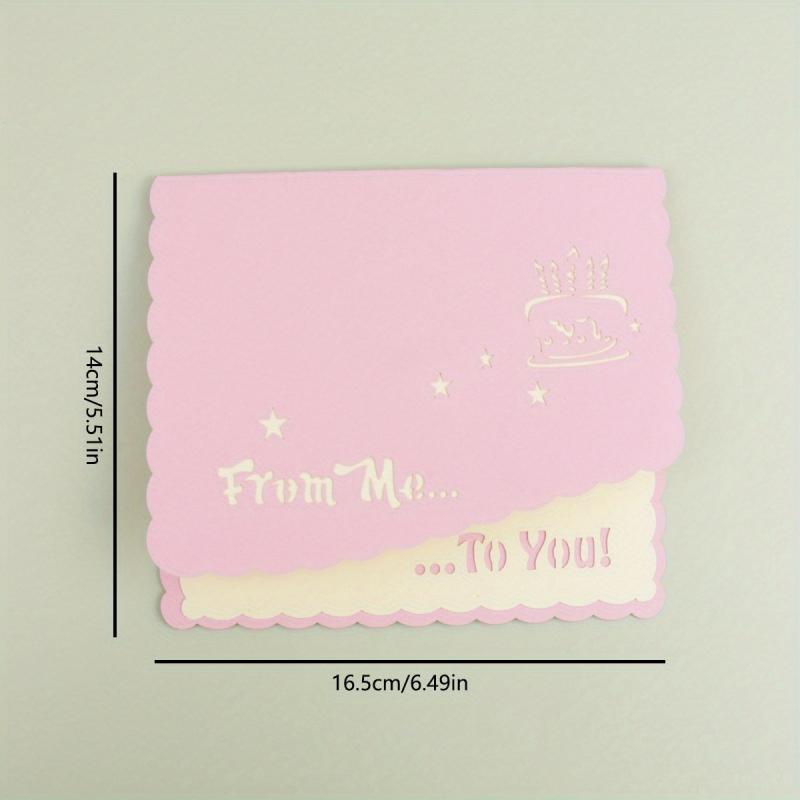 3D Happy Birthday Greeting Card - Bronzing Foldable Birthday Gift Blessing
