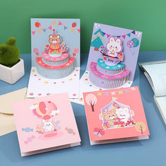 3D Cake Shaped Greeting Card for Birthdays