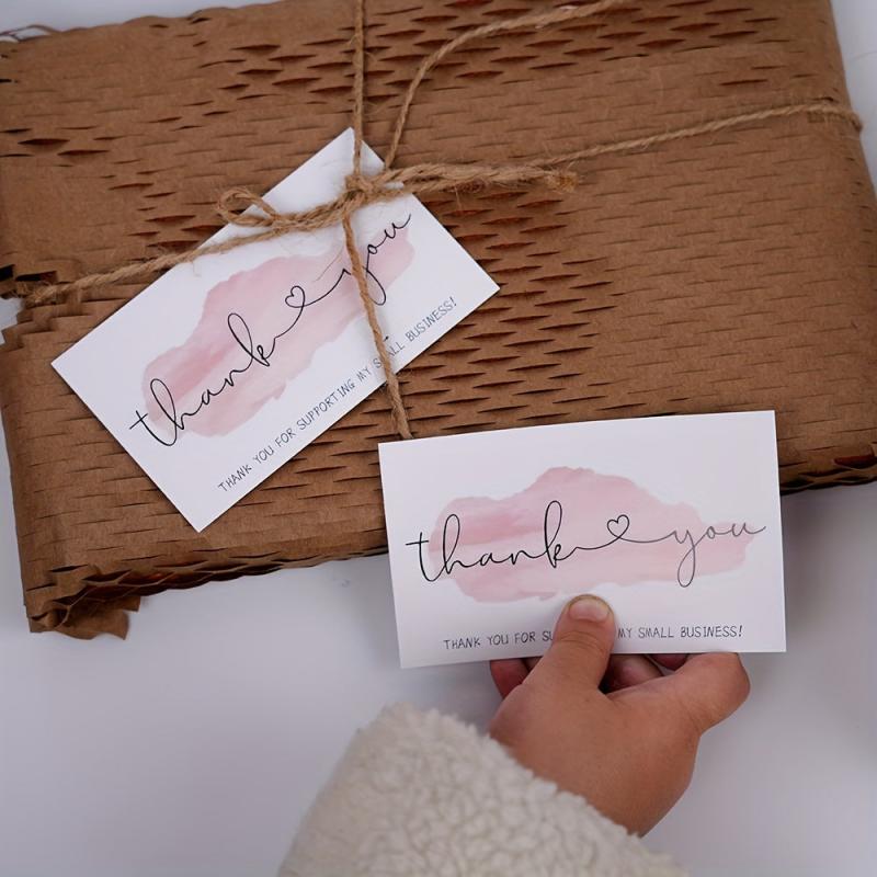 30pcs Thank You Package Gift Packaging Decorative Card Message Card