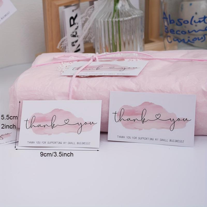 30pcs Thank You Package Gift Packaging Decorative Card Message Card