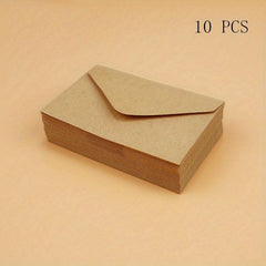 10 20pcs Classic brown Mini Blank Paper Envelopes Wedding Invitation Envelope