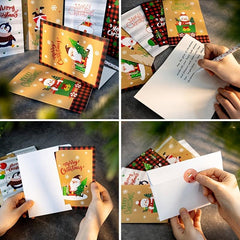 6pcs Christmas Card Set with Envelopes - Holiday Greeting Blessings