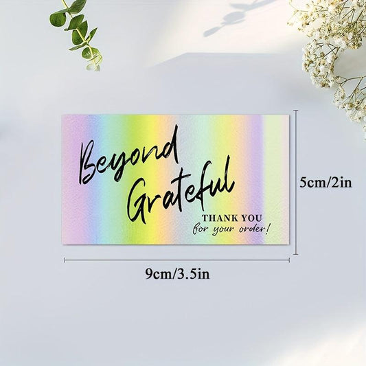50pcs Thank You For Supporting My Small Business Cards 8.89cmx5