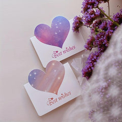 10pcs Teacher Birthday Thank You Heart Cards Creative Small Message Gratitude
