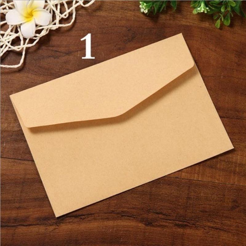 10pcs Kraft Paper Envelopes Vintage Style For Card Scrapbooking Gift