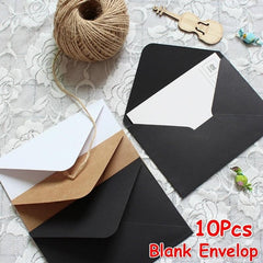 10pcs Kraft Paper Envelopes Vintage Style For Card Scrapbooking Gift