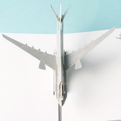 3D Pop Up Airplane Greeting Card for Birthday Graduation Wedding Anniversary
