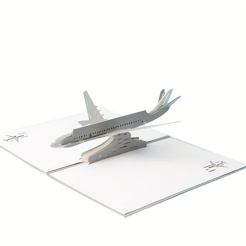 3D Pop Up Airplane Greeting Card for Birthday Graduation Wedding Anniversary