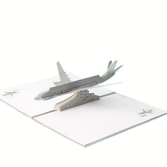 3D Pop Up Airplane Greeting Card for Birthday Graduation Wedding Anniversary