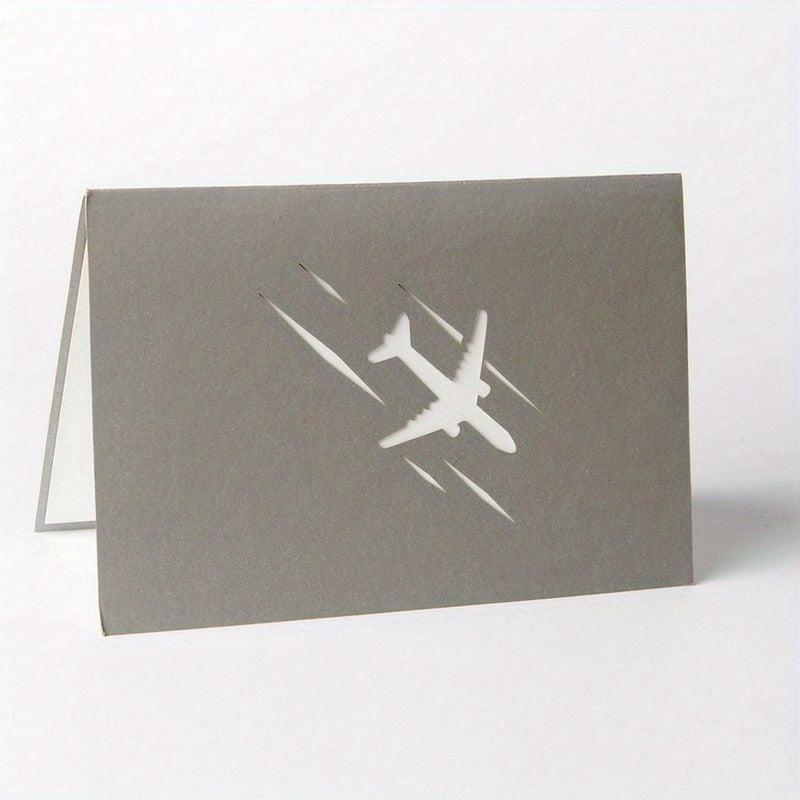 3D Pop Up Airplane Greeting Card for Birthday Graduation Wedding Anniversary