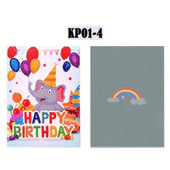 1pc 5D DIY Diamond Painting Christmas Cards Hand Drilled Diy Birthday Gift