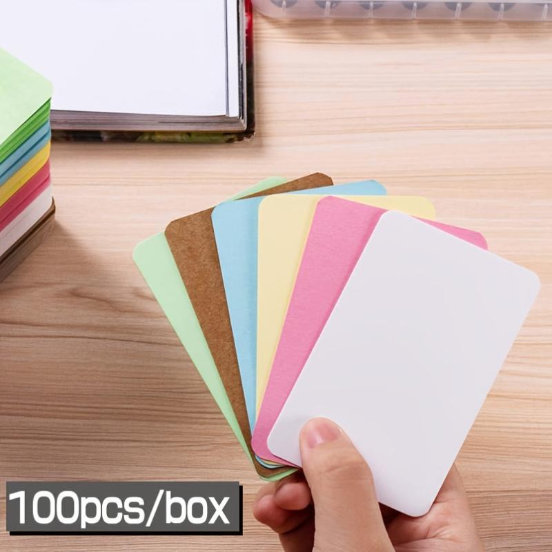 Small Blank Cards 8 Colors - Blank Greeting Thank You Index Playing Note