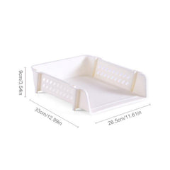 Layered Plastic File Shelf A4 File Box Green
