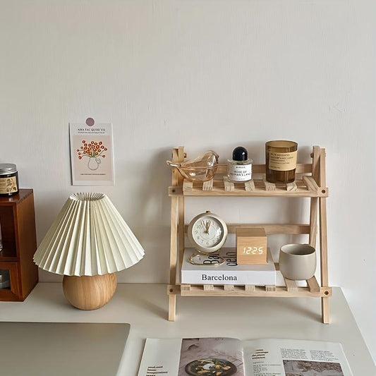 Desktop Organizer Shelves Trapezoidal Desk Display Rack