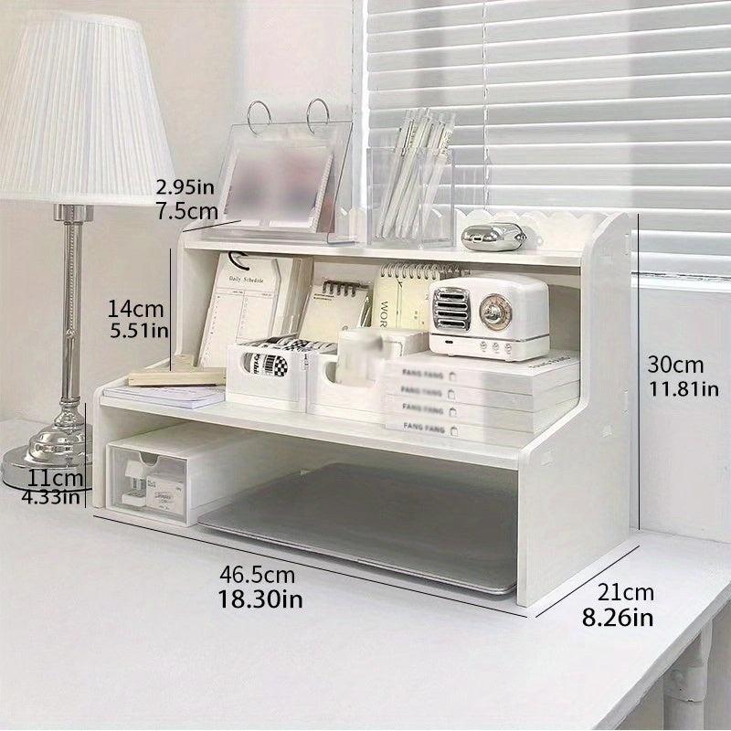 Desktop Shelf Storage Rack Student Dorm Office Desk Organizer