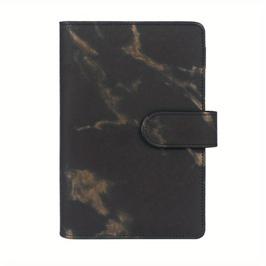 6-Ring Stylish Binder Planner Magnetic Buckle Closure PU Leather Women