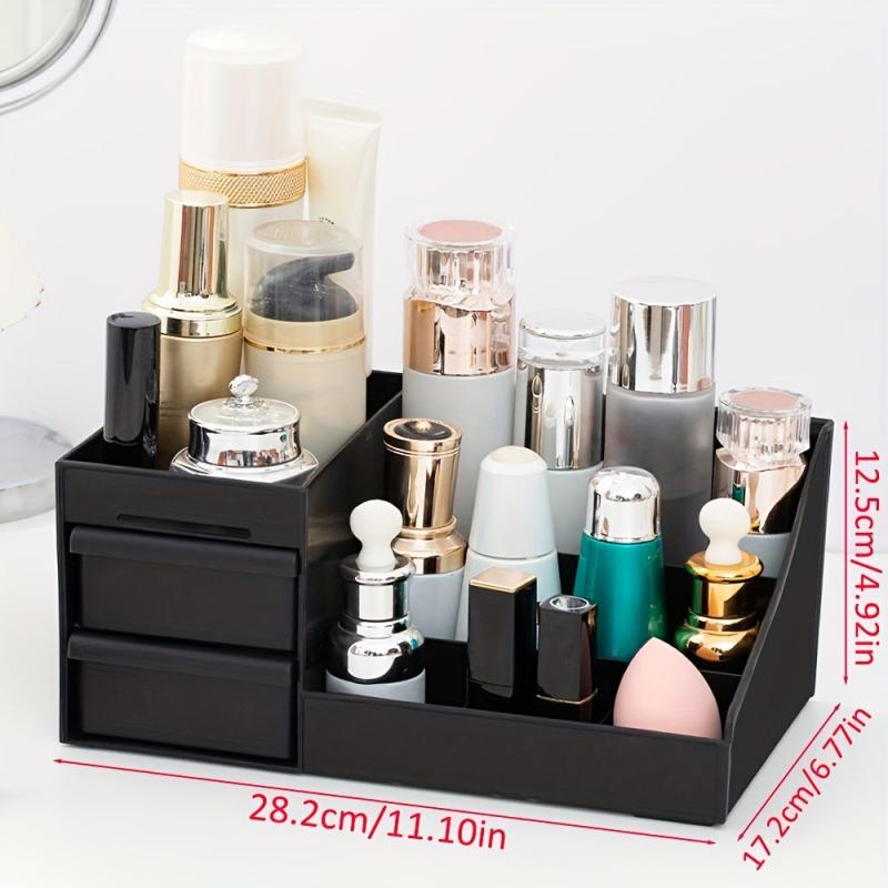 Makeup Organizer for Vanity Bathroom Countertop with Drawers