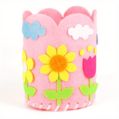 DIY Cartoon Craft Pen Container Student Creative Handwork
