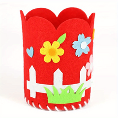 DIY Cartoon Craft Pen Container Student Creative Handwork