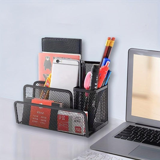 Desk Mail Organizer Small File Organizer Metal Mesh for Office and Home