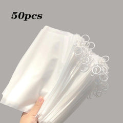 20pcs Waterproof Storage Bag for Masks with Pull Ring, Frosted Material