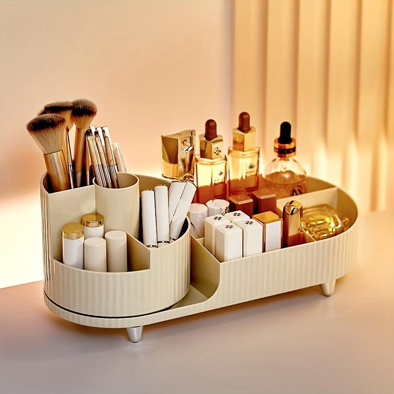 Rotating Cosmetic Organizer Pen Tube Desktop Makeup Brushes Lipstick Shelf