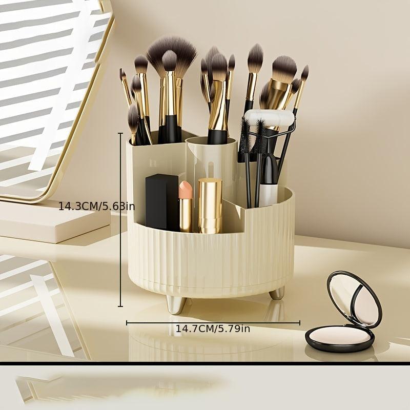 Rotating Cosmetic Organizer Pen Tube Desktop Makeup Brushes Lipstick Shelf
