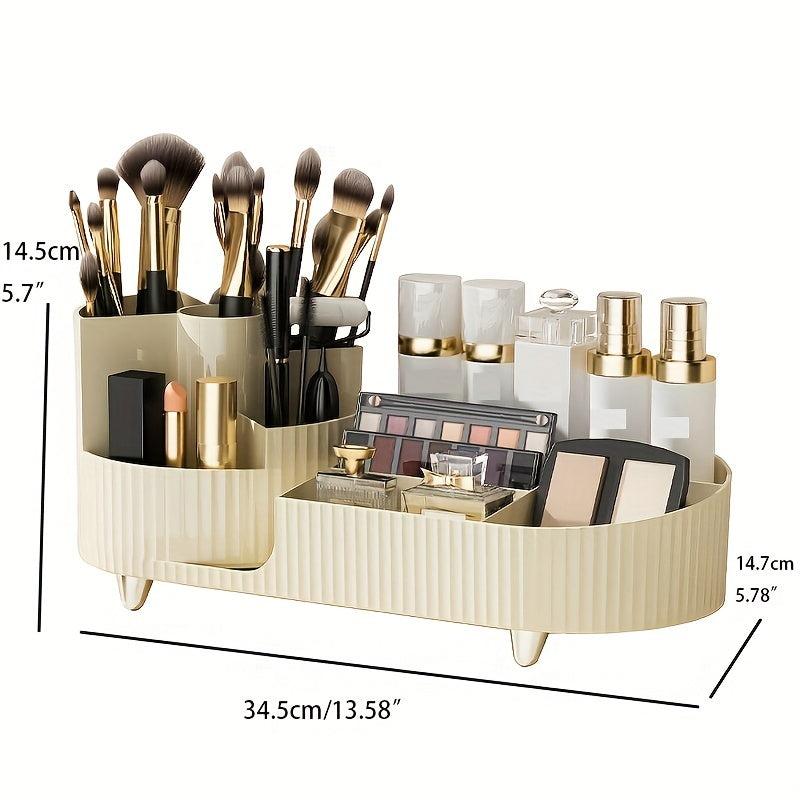 Rotating Cosmetic Organizer Pen Tube Desktop Makeup Brushes Lipstick Shelf