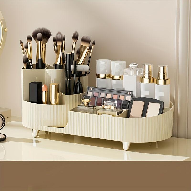 Rotating Cosmetic Organizer Pen Tube Desktop Makeup Brushes Lipstick Shelf