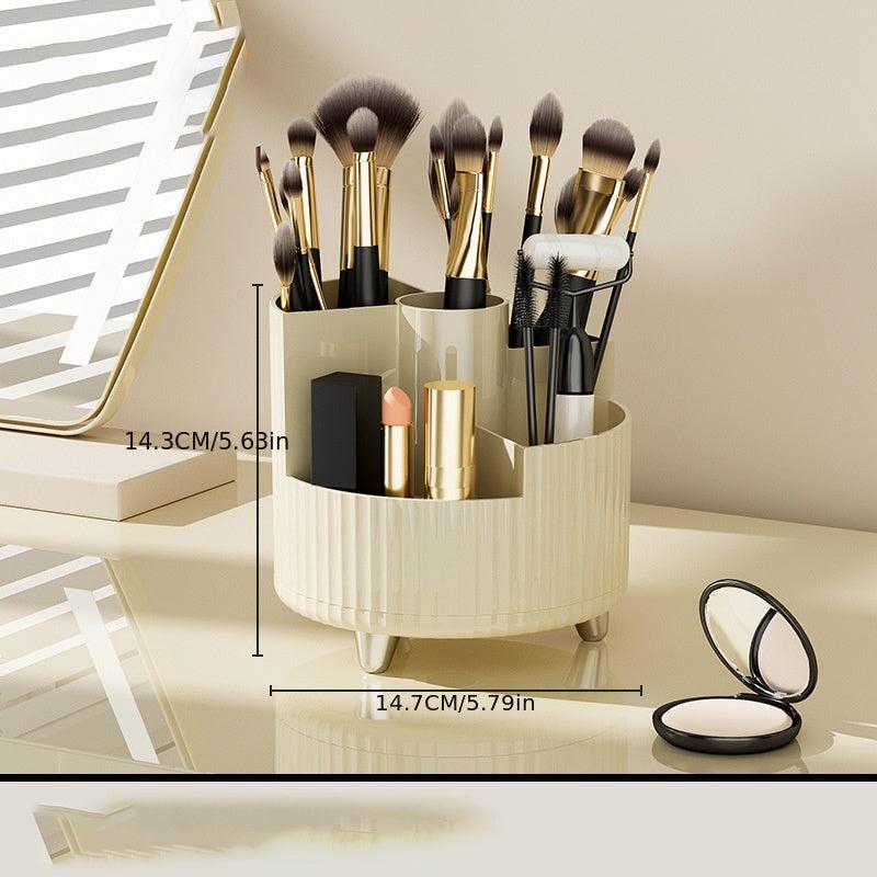 Rotating Cosmetic Organizer Pen Tube Desktop Makeup Brushes Lipstick Shelf