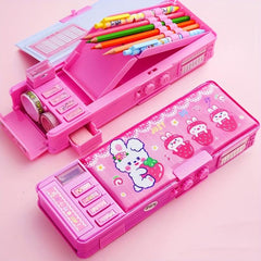 Button Deformation Password Lock Stationery Box Pencil Case