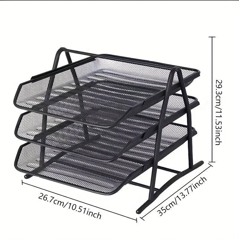 Three-Layer Metal File Folder Storage Box A4 Size