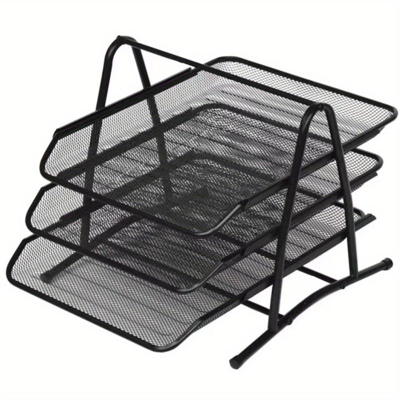 Three-Layer Metal File Folder Storage Box A4 Size