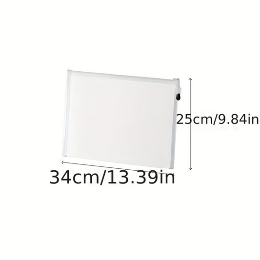 Mesh Zipper Pouch Document Bag Waterproof File Folders