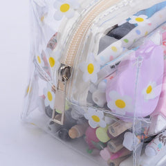Flower Clear Pencil Case Box Organizer for School Supplies