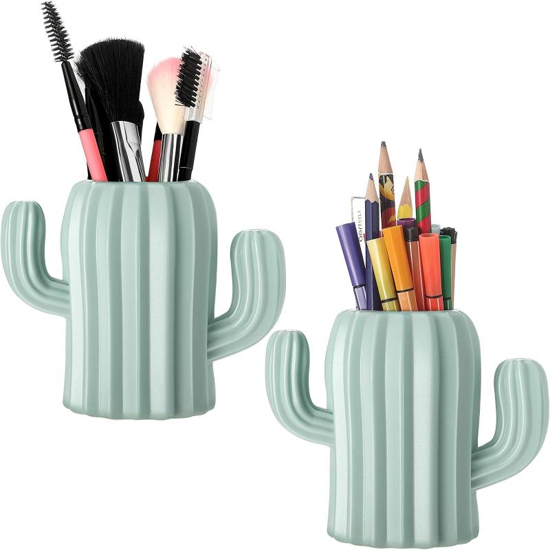 Cactus Pencil Holder Desktop Accessory Makeup Brush Holder