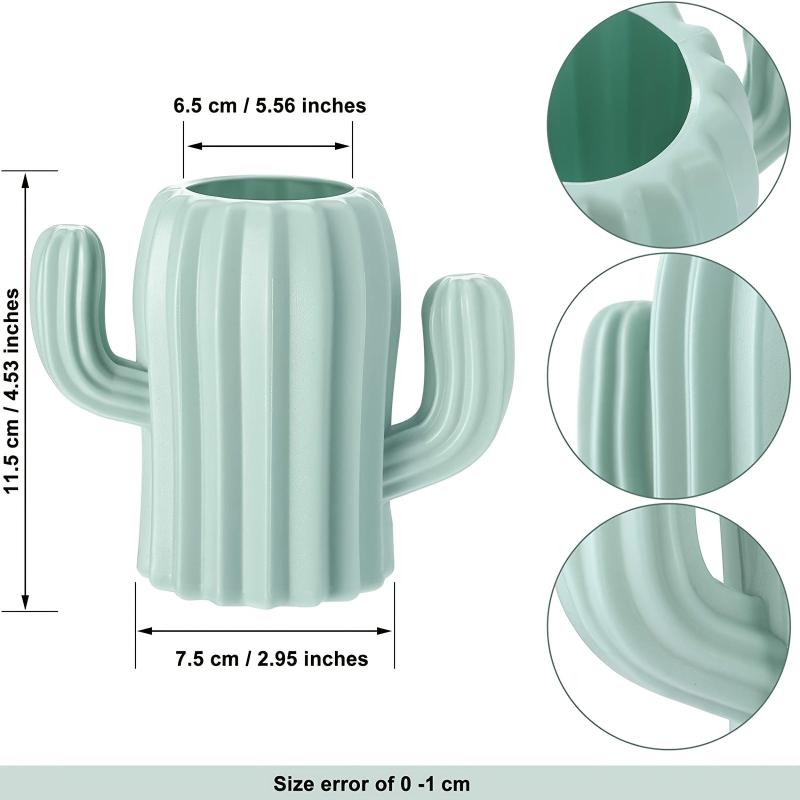 Cactus Pencil Holder Desktop Accessory Makeup Brush Holder