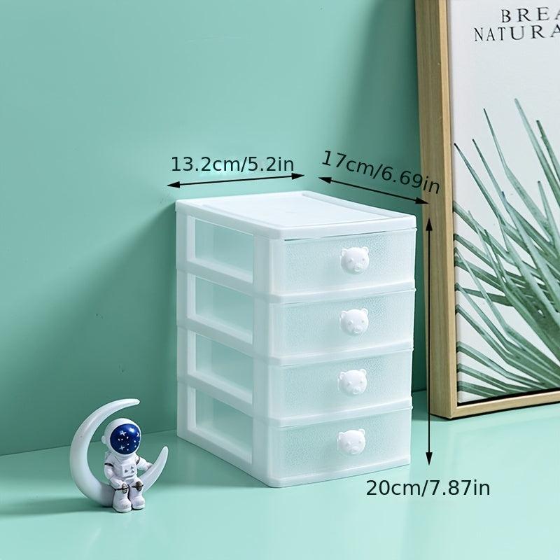 4 Layer Desktop Drawer Mini Plastic Containers Makeup Organizer