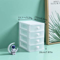 4 Layer Desktop Drawer Mini Plastic Containers Makeup Organizer
